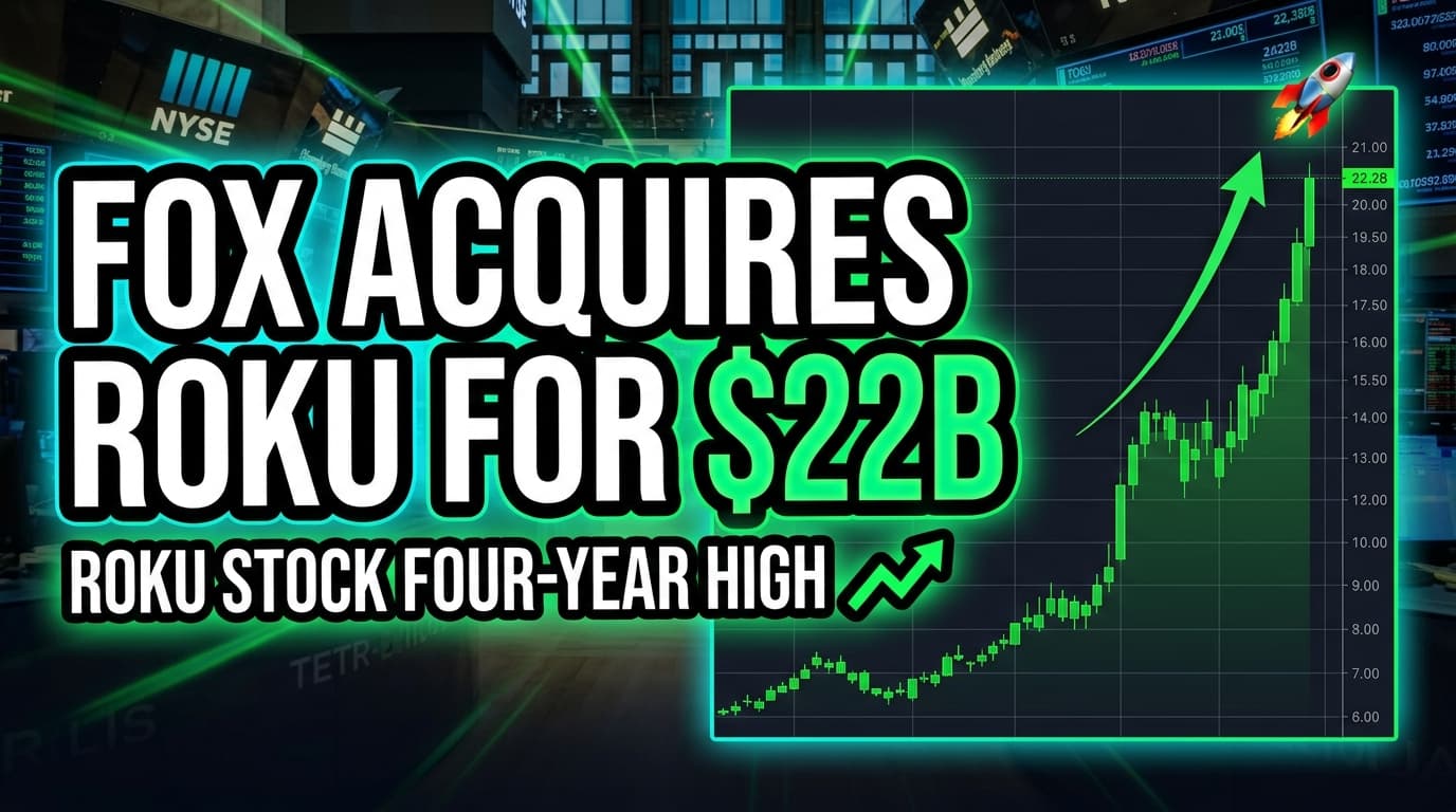 Fox Acquires Roku for $22 Billion; Roku Stock Reaches Four-Year High