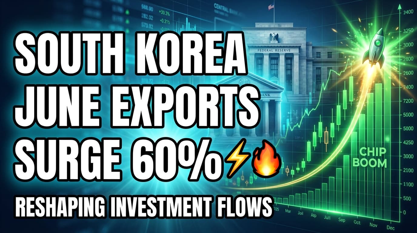 South Korea June Exports Surge 60% on Chip Boom, Reshaping Investment Flows