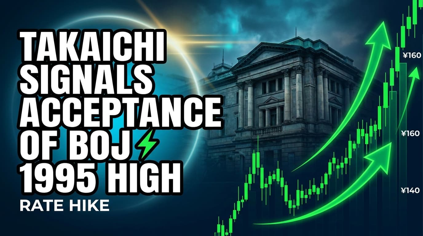 Takaichi Signals Acceptance of BOJ Rate Hike to 1995 High