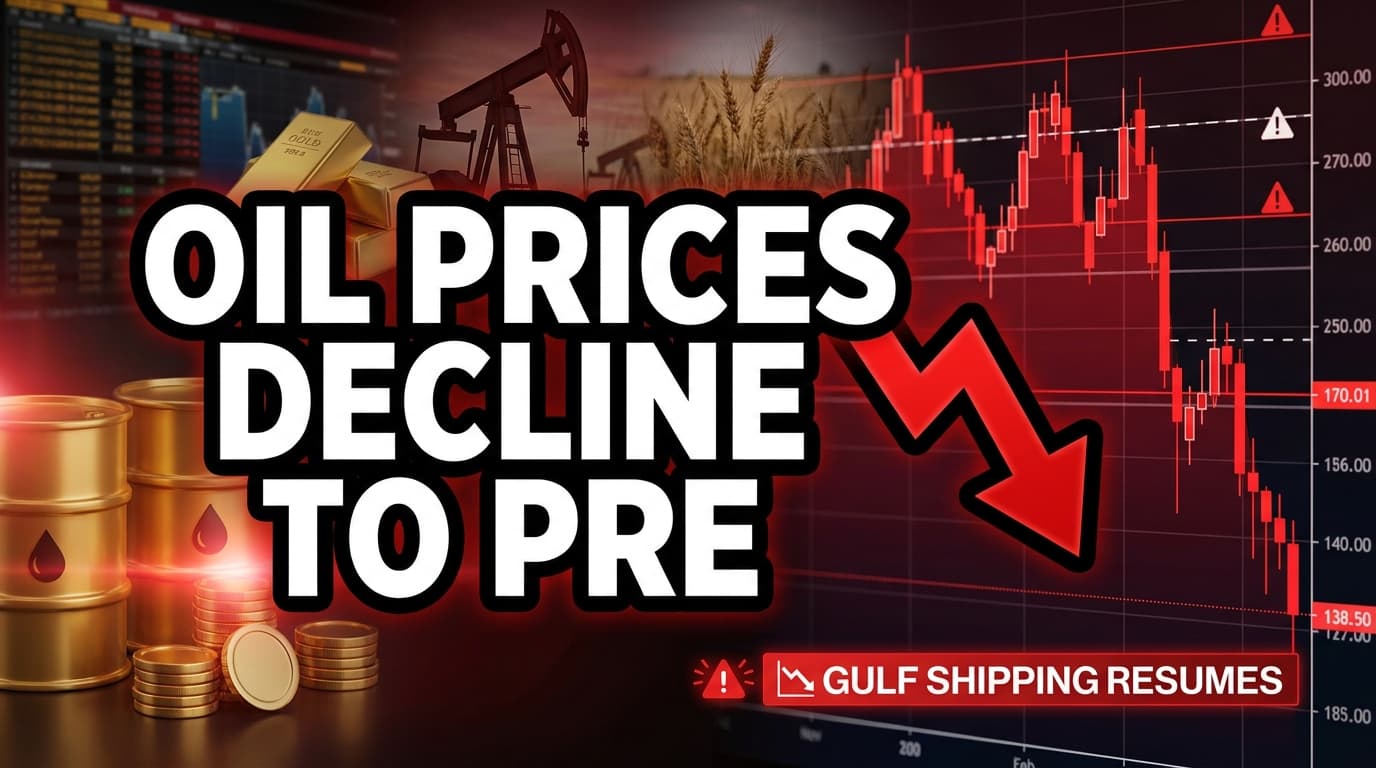 Oil Prices Decline to Pre-Conflict Levels as Gulf Shipping Resumes