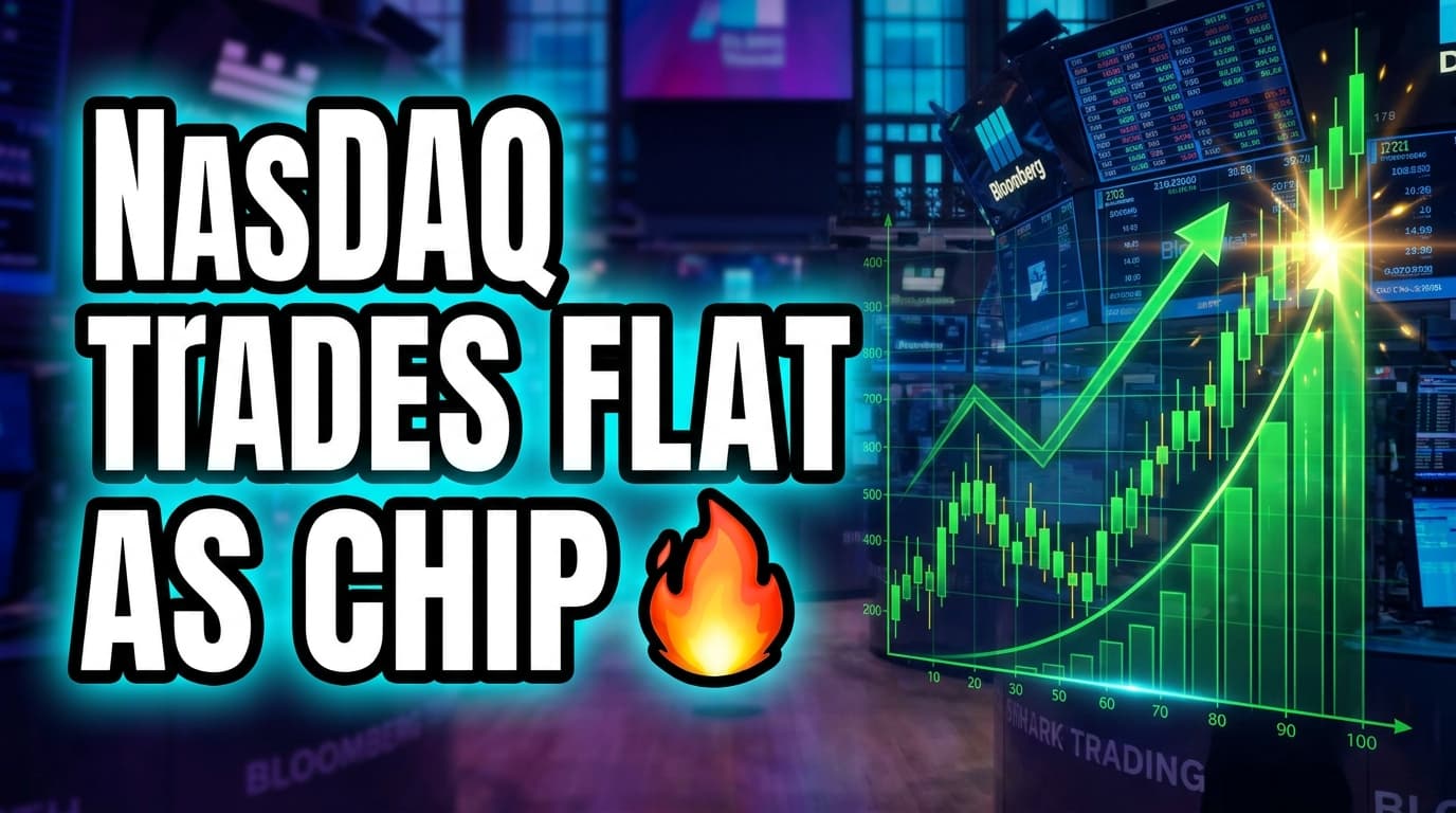Nasdaq Trades Flat as Chip Stocks Rebound, Offsetting Earlier Losses