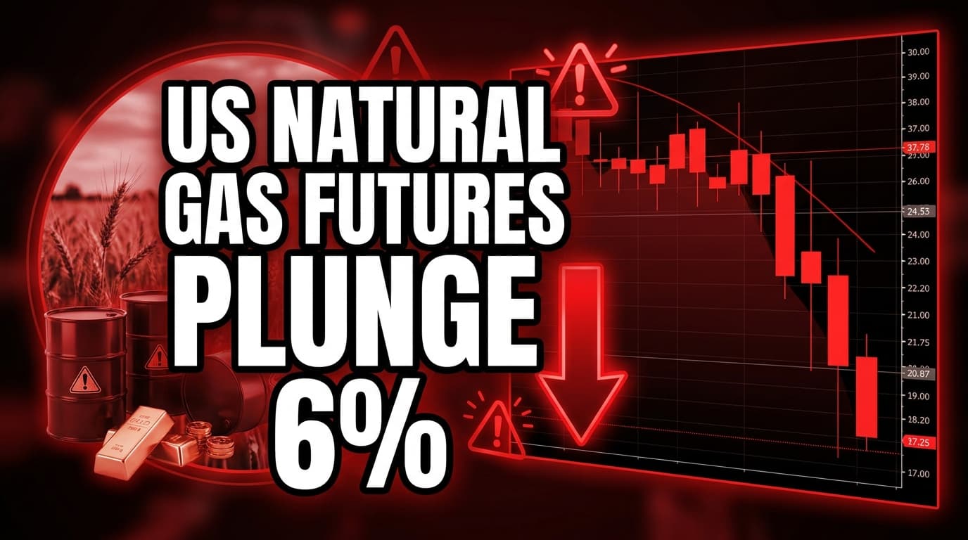 US Natural Gas Futures Plunge 6% on Pipeline Issues, Algo Trades