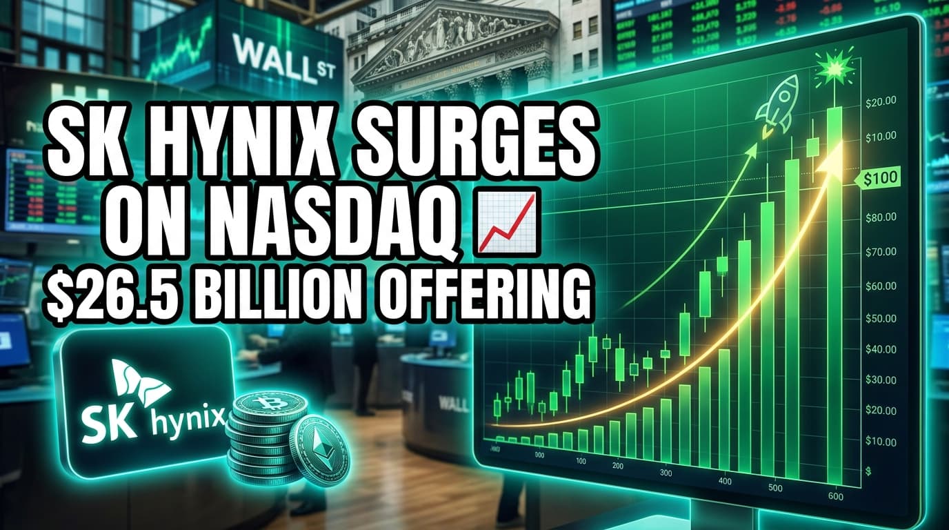 SK Hynix Surges on Nasdaq Debut After $26.5 Billion Offering; Tokenized Versions Launch