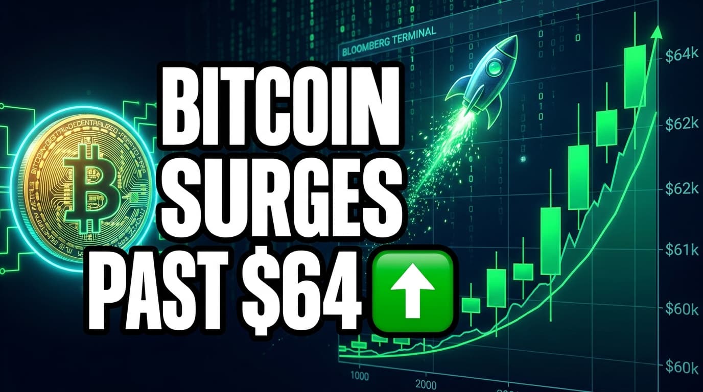 Bitcoin Surges Past $64,000 on Cooler Inflation Data, Boosting Rate Cut Hopes