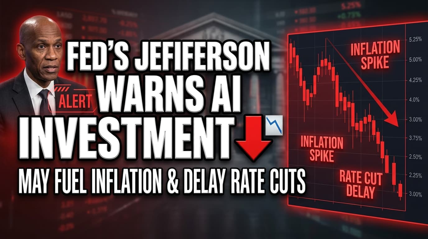 Fed's Jefferson Warns AI Investment May Fuel Inflation, Delay Rate Cuts