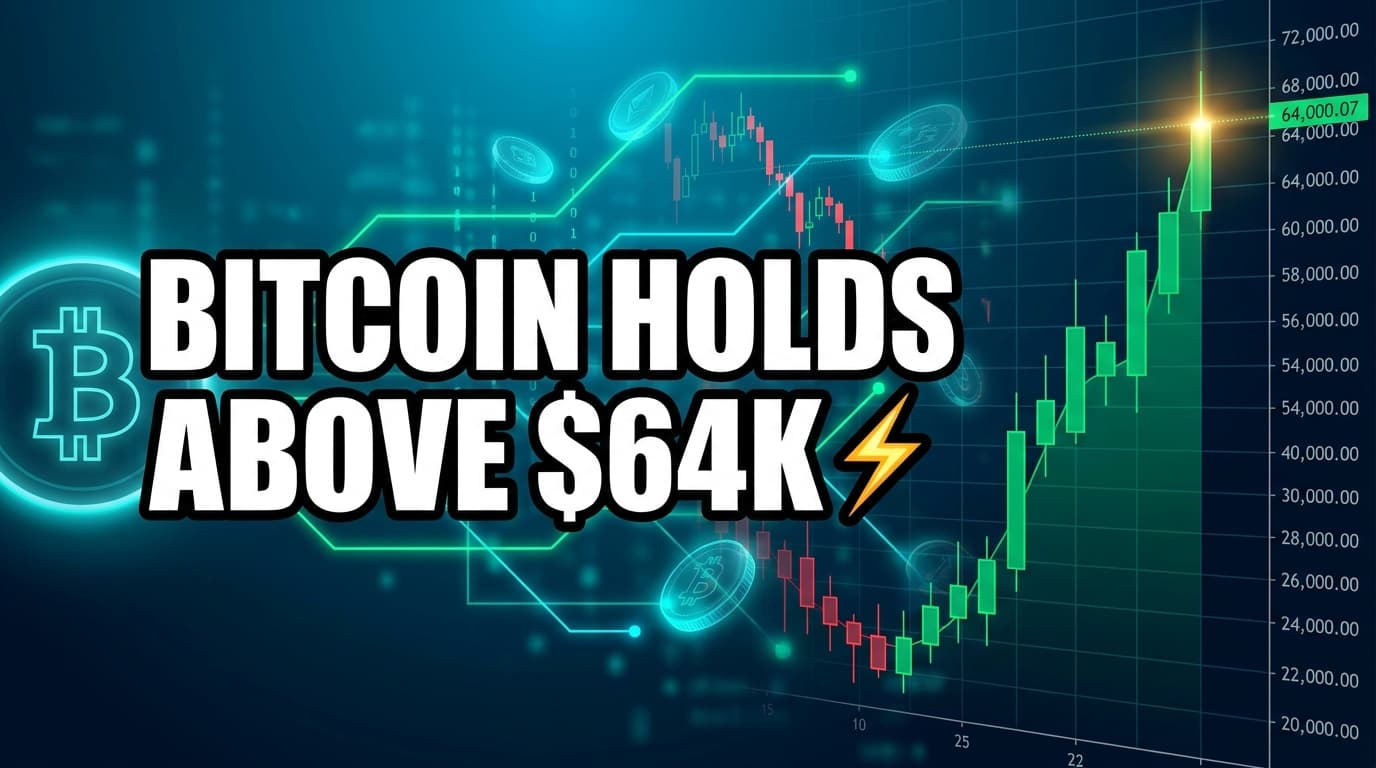 Bitcoin Holds Above $64,000 as Major Cryptocurrencies Decline