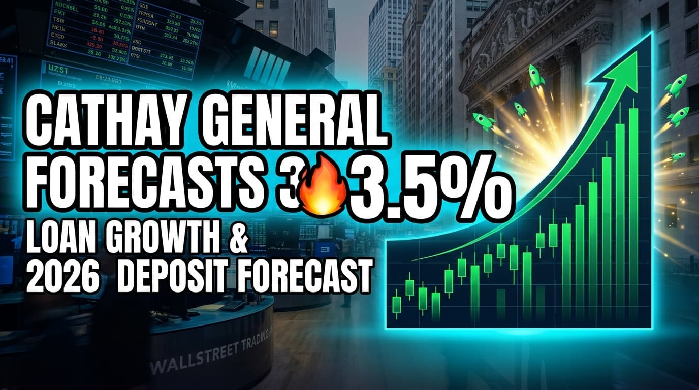 Cathay General Forecasts 3.5%-4.5% Loan Growth, Revises 2026 Deposit Growth to 3%-4%