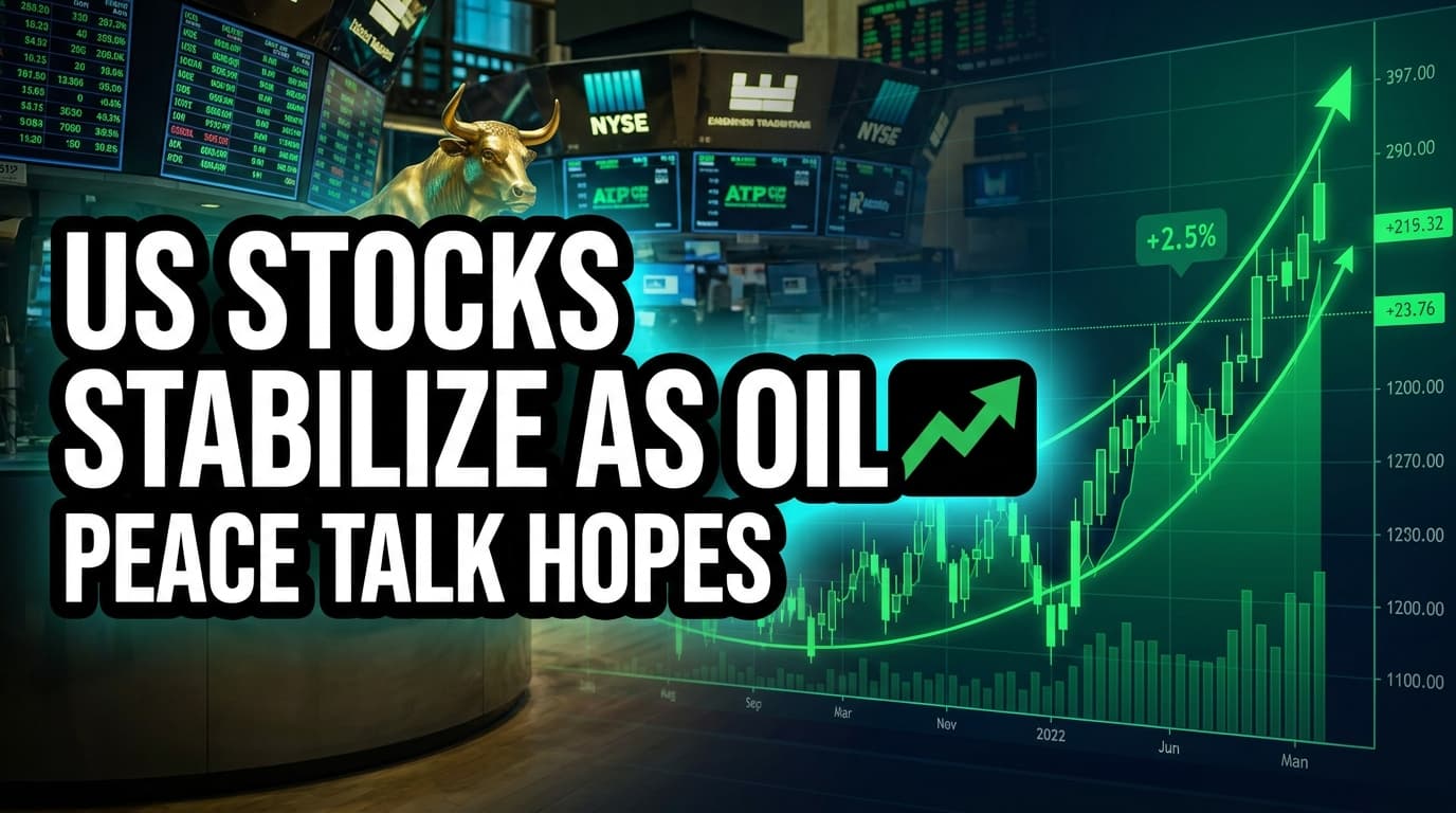 US Stocks Stabilize as Oil Prices Retreat on Peace Talk Hopes