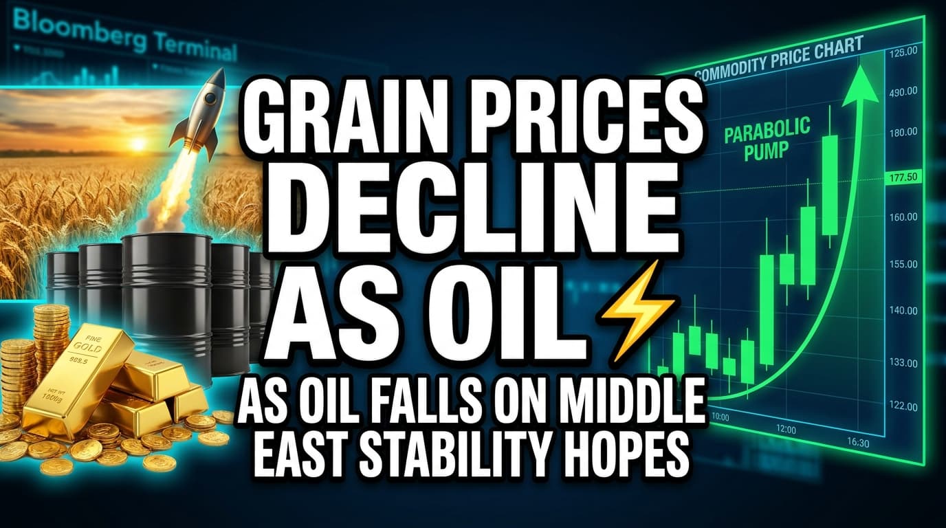 Grain Prices Decline as Oil Falls on Middle East Stability Hopes