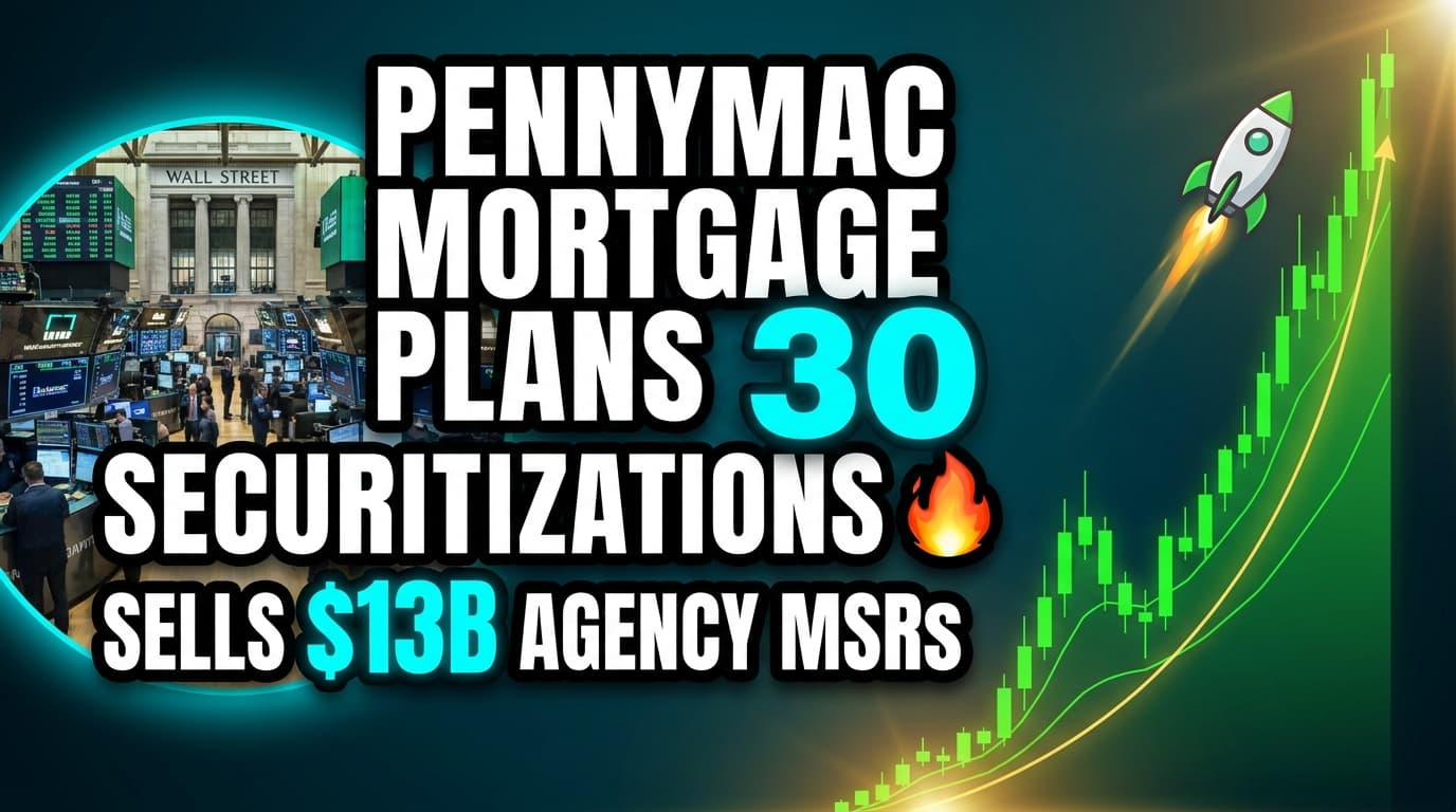 PennyMac Mortgage Plans 30 Securitizations in 2026, Sells $13B Agency MSRs