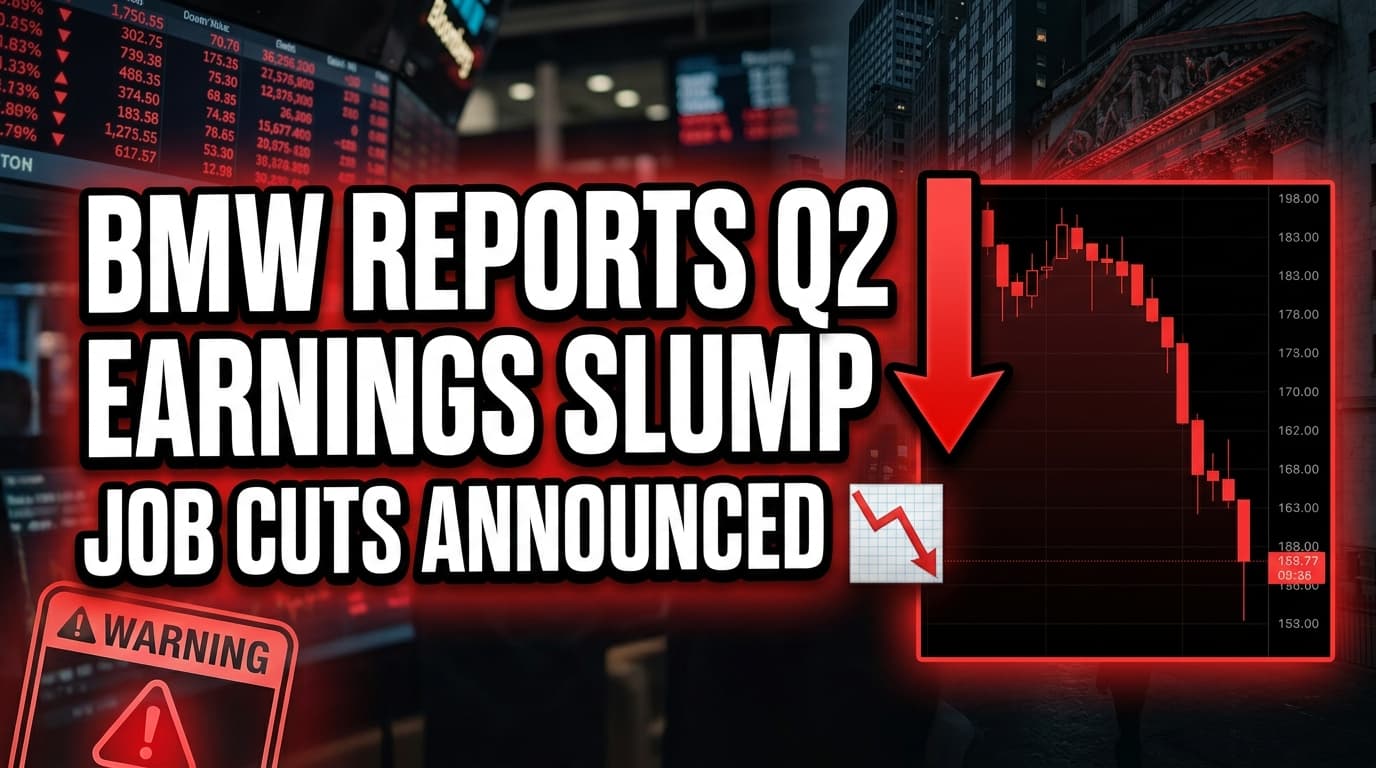 BMW Reports Q2 Earnings Slump, Announces Job Cuts