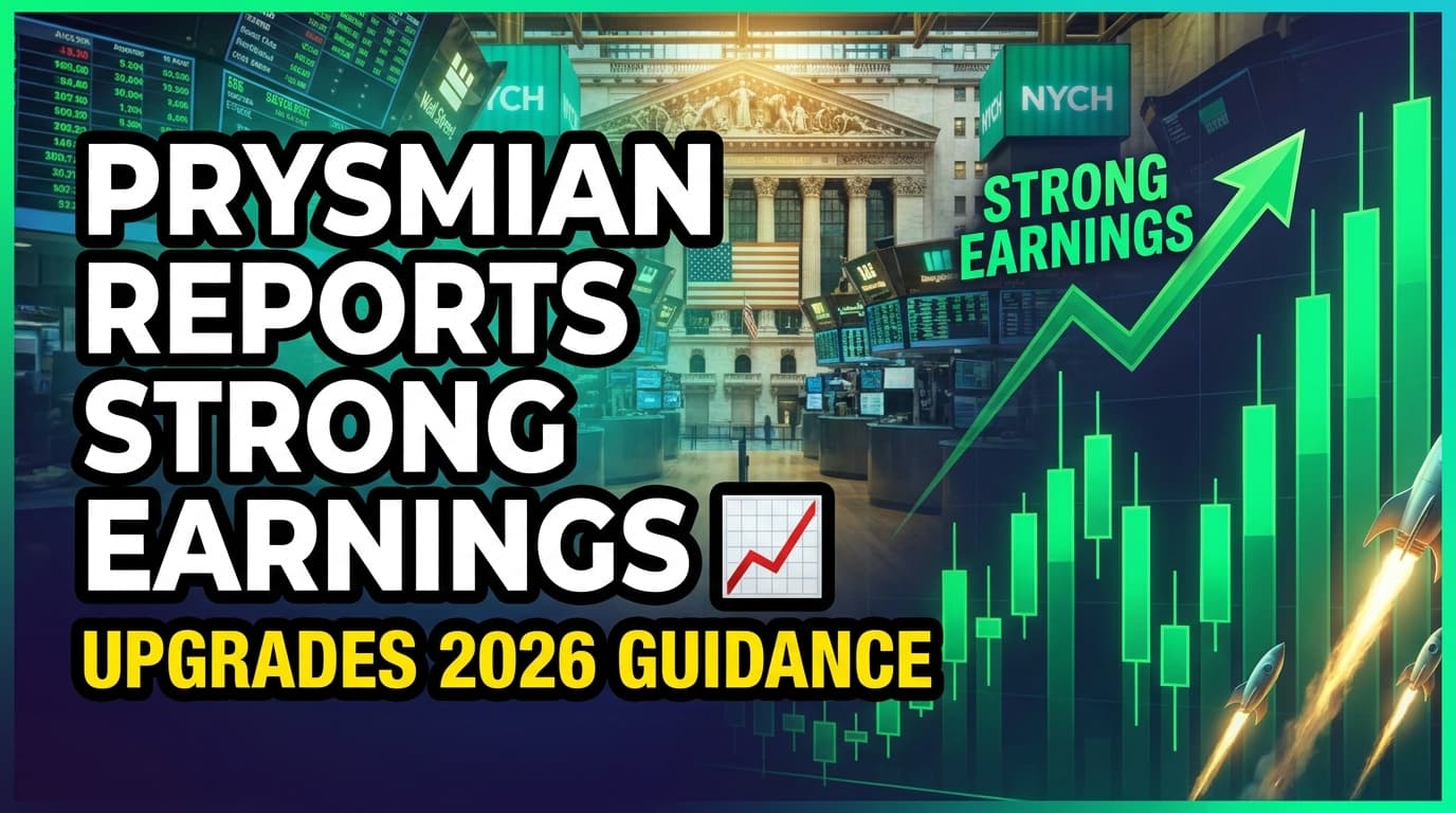 Prysmian Reports Strong Earnings, Upgrades 2026 Guidance