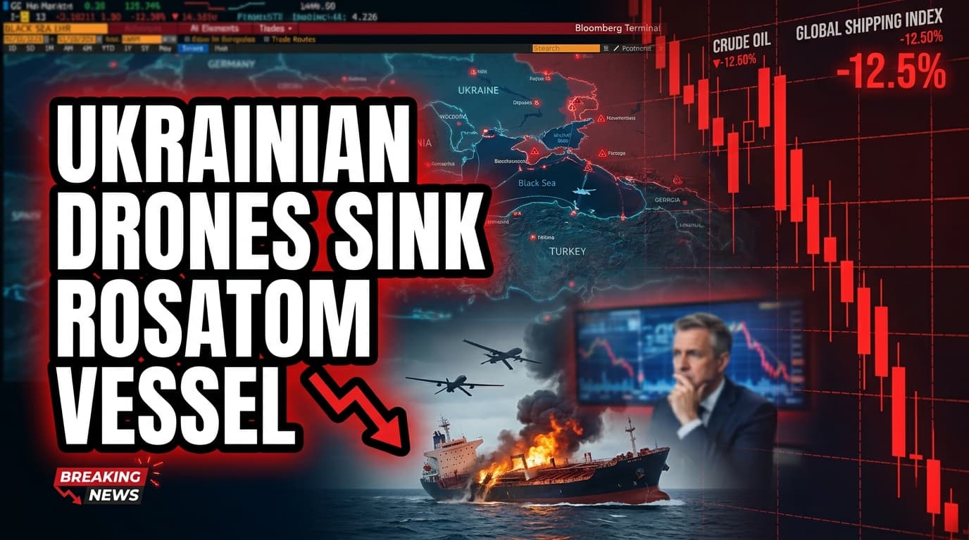 Ukrainian Drones Sink Rosatom Vessel in Black Sea