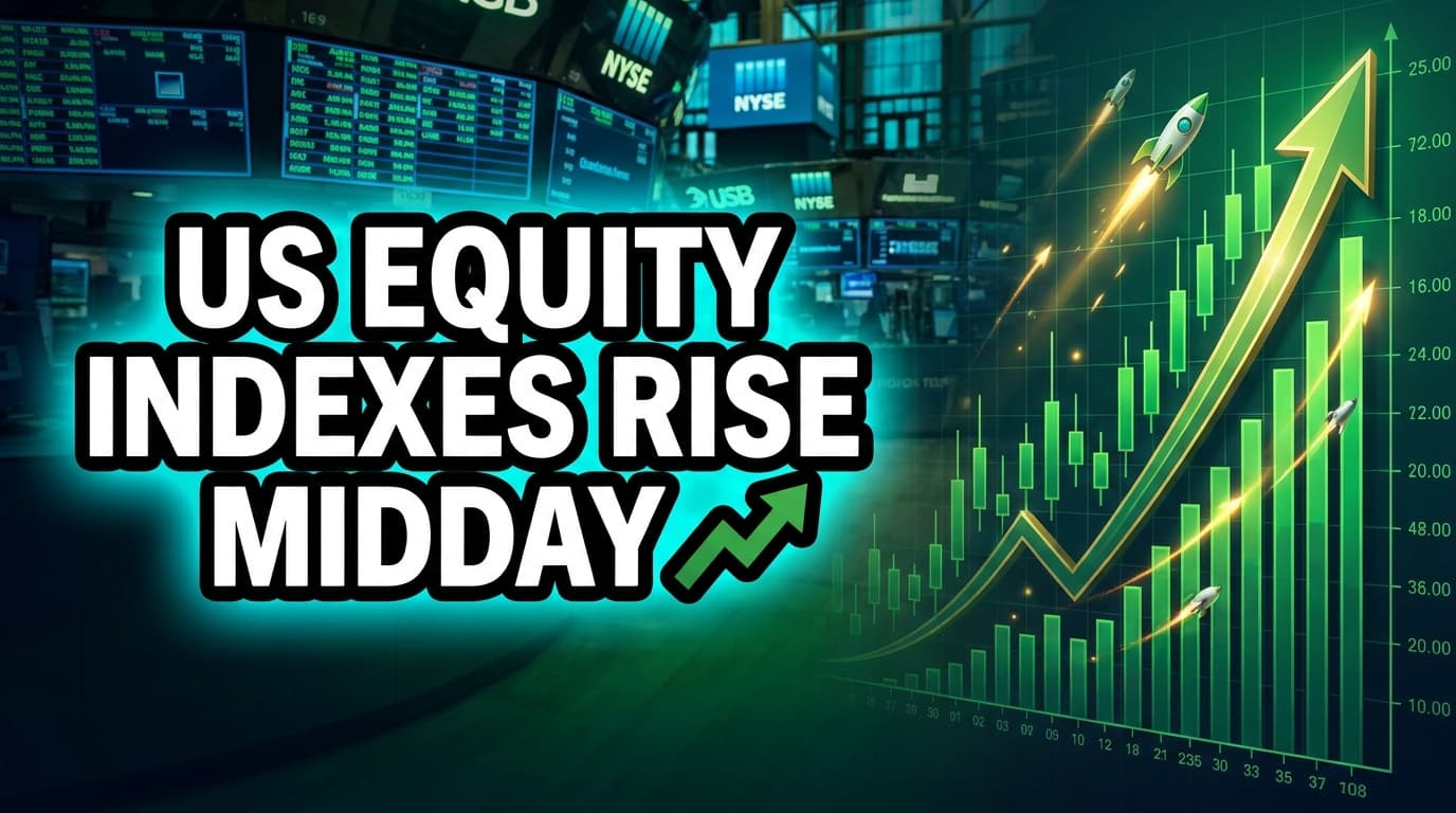 US Equity Indexes Rise Midday, Led by Communication Services and Consumer Discretionary
