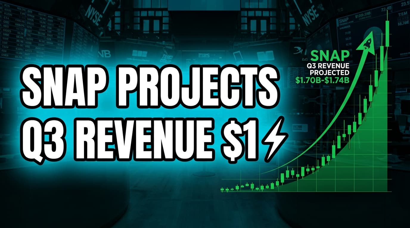 Snap Projects Q3 Revenue $1.70B-$1.74B, Lifts 2026 Infrastructure Cost Outlook