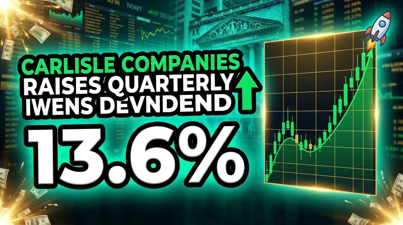 Carlisle Companies Raises Quarterly Dividend 13.6% to $1.25