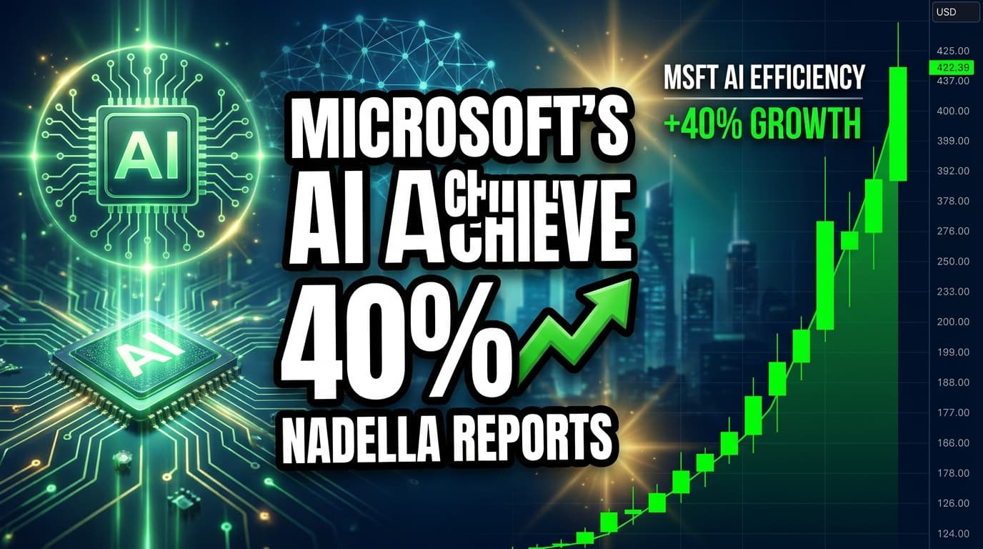Microsoft's AI Chips Achieve 40% Efficiency Gains, Nadella Reports