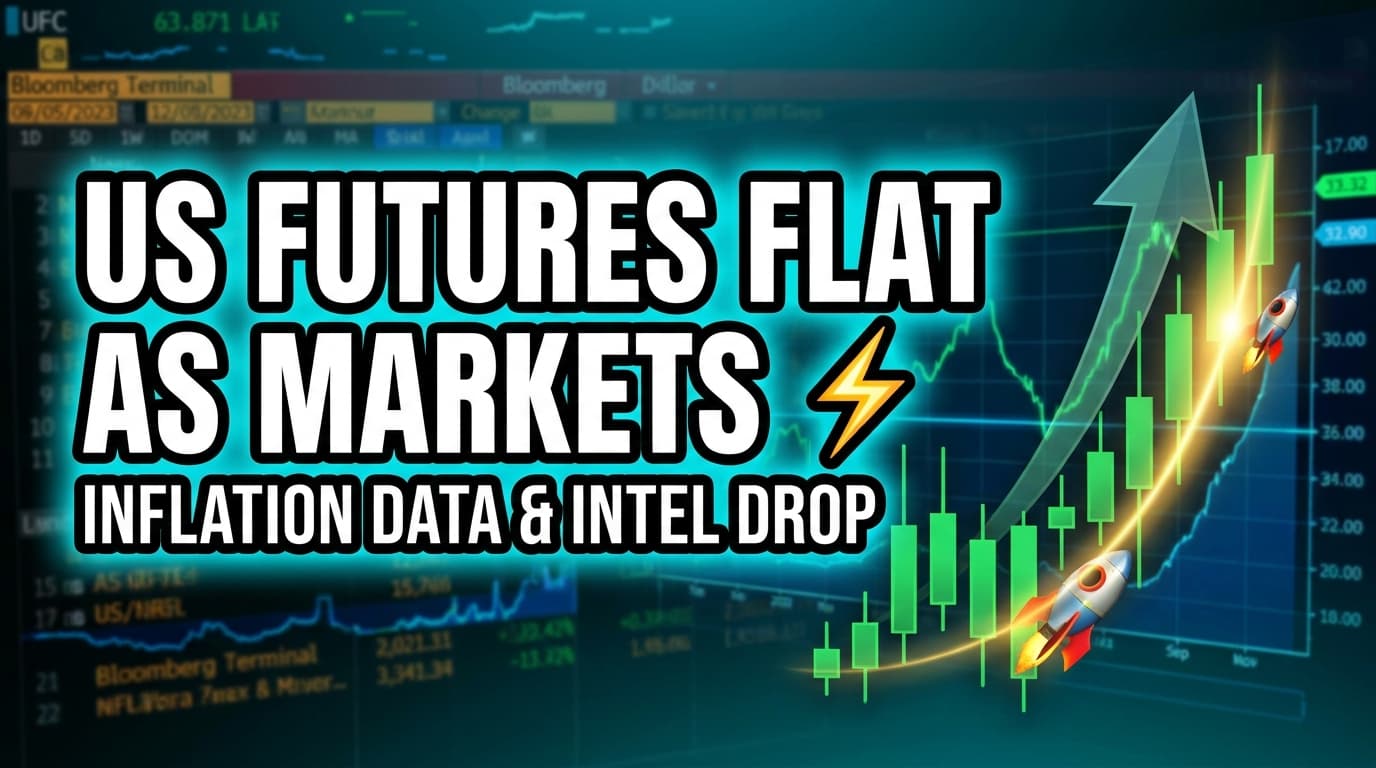 US Futures Flat as Markets Await Inflation Data; Intel Drops on Stock Offering