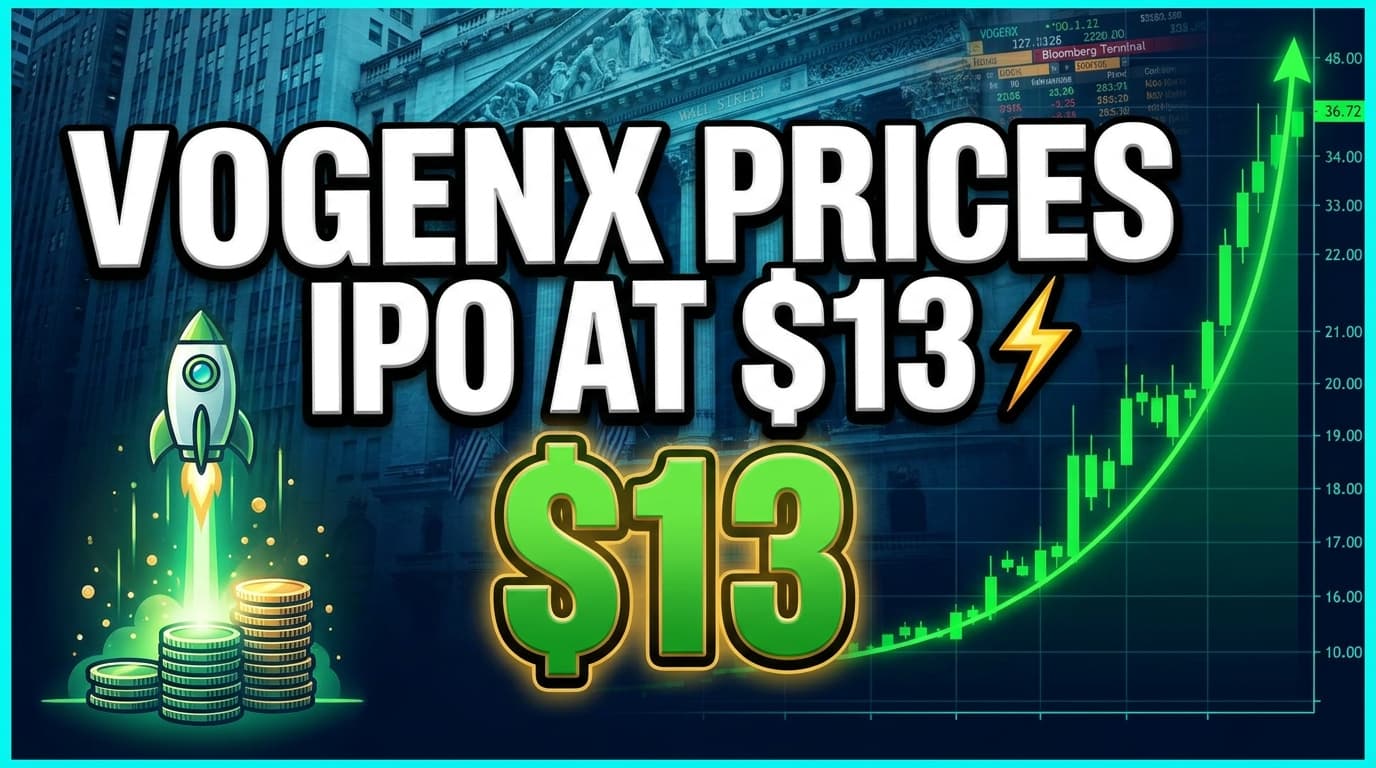 Vogenx Prices IPO at $13 Per Share, Raises $81.3 Million
