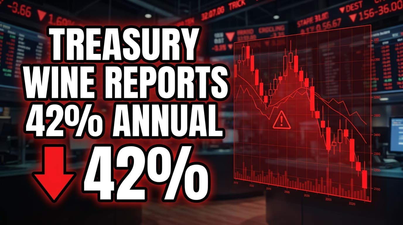 Treasury Wine Reports 42% Annual Profit Decline Amid Weak Americas Performance