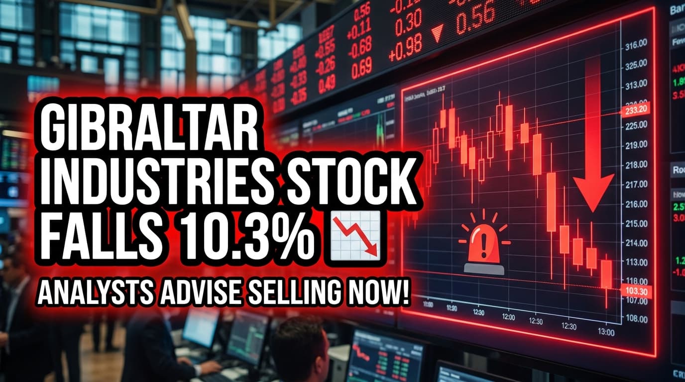 Gibraltar Industries Stock Falls 10.3%; Analysts Advise Selling