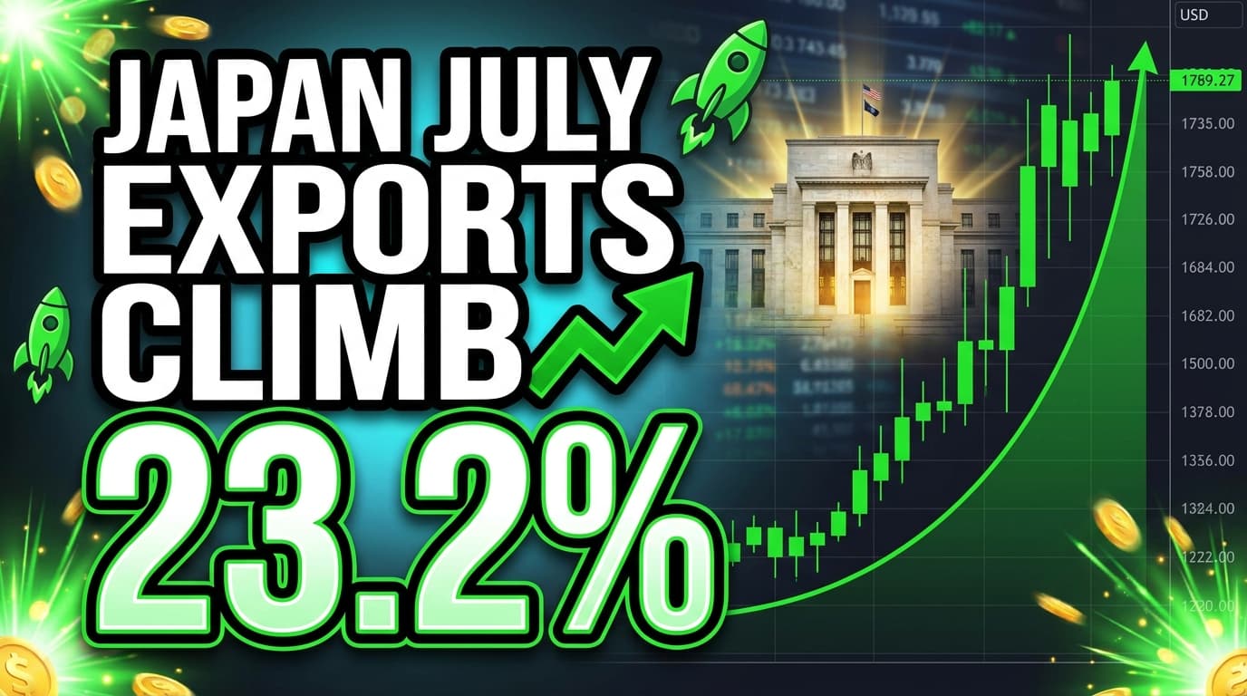 Japan July Exports Climb 23.2% Year-Over-Year