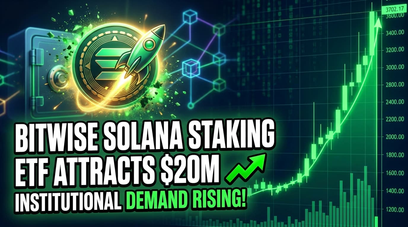 Bitwise Solana Staking ETF Attracts $20M Amid Rising Institutional Demand