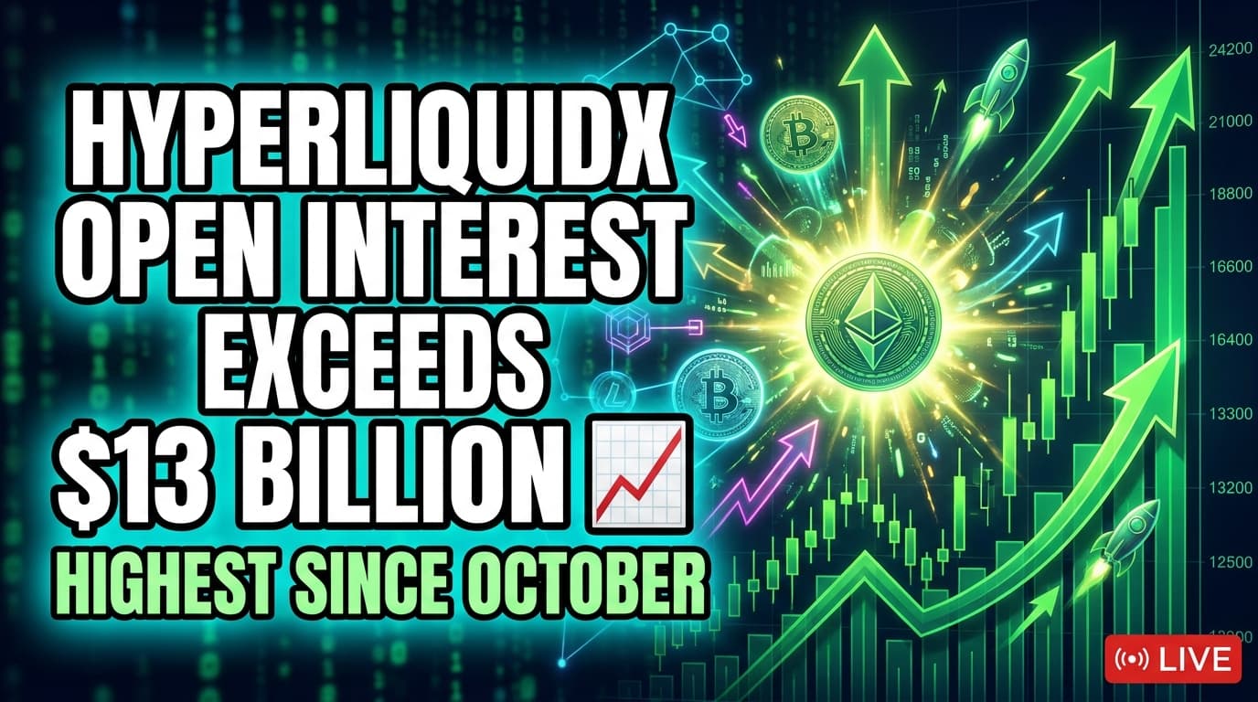 HyperliquidX Open Interest Exceeds $13 Billion, Highest Since October