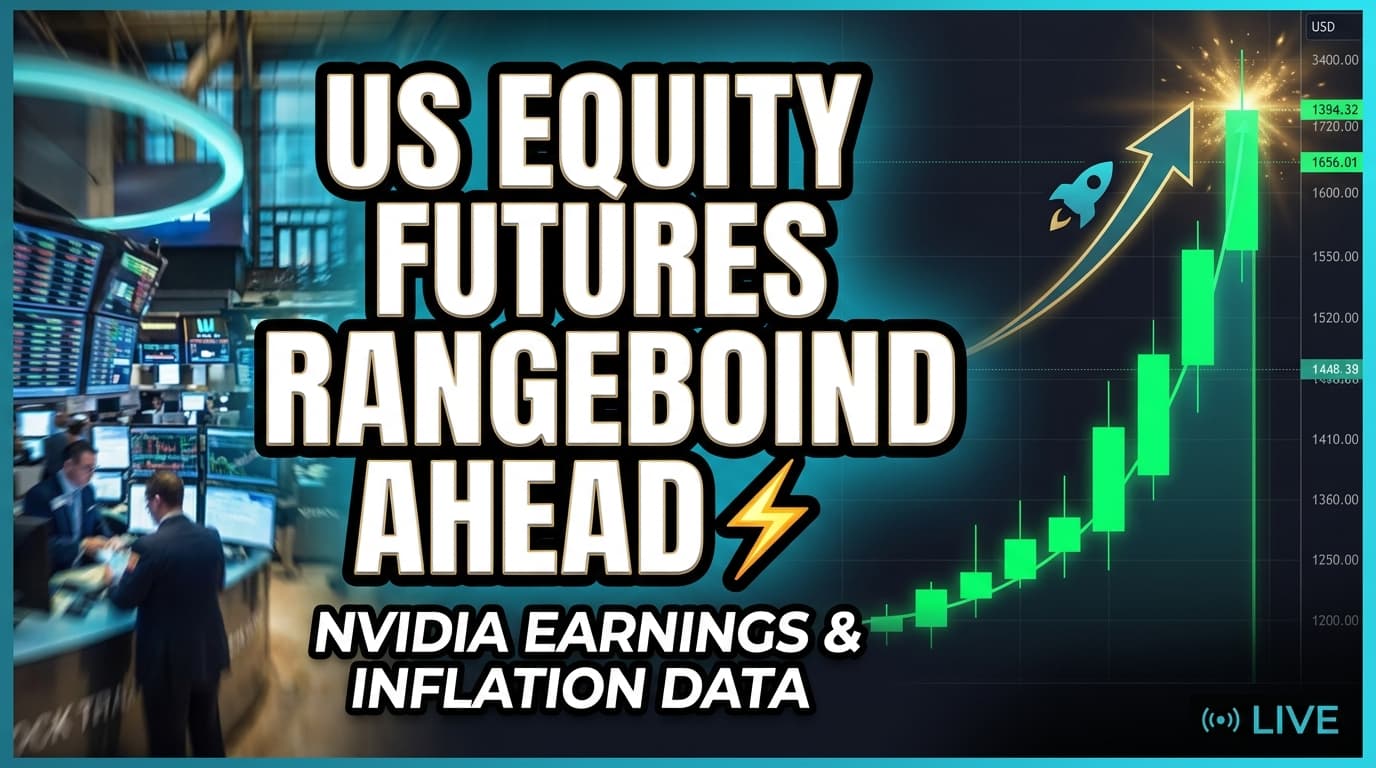 US Equity Futures Rangebound Ahead of Nvidia Earnings, Inflation Data; Treasury Yields Decline