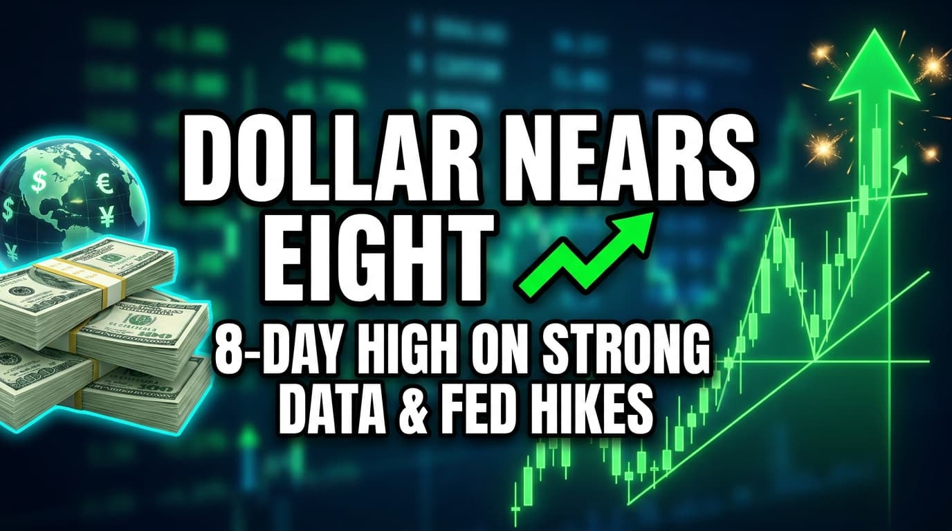 Dollar Nears Eight-Day High on Strong US Data, Fed Hike Bets