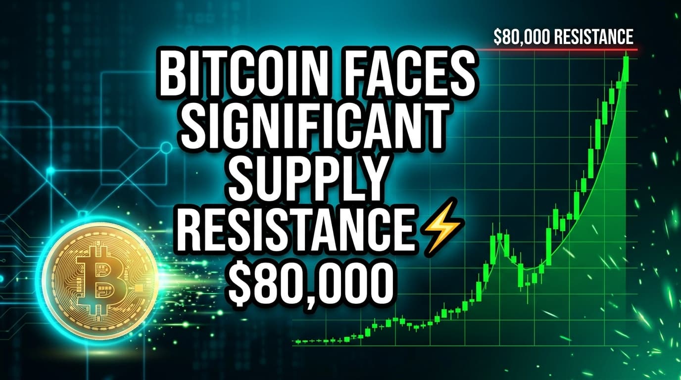 Bitcoin Faces Significant Supply Resistance Near $80,000