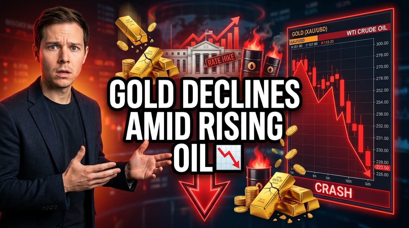 Gold Declines Amid Rising Oil, Bond Selloff, and Fed Rate-Hike Expectations
