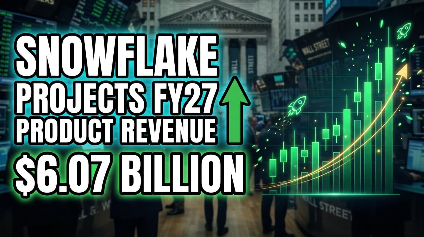 Snowflake Projects FY27 Product Revenue of $6.07 Billion, Citing AI Contribution