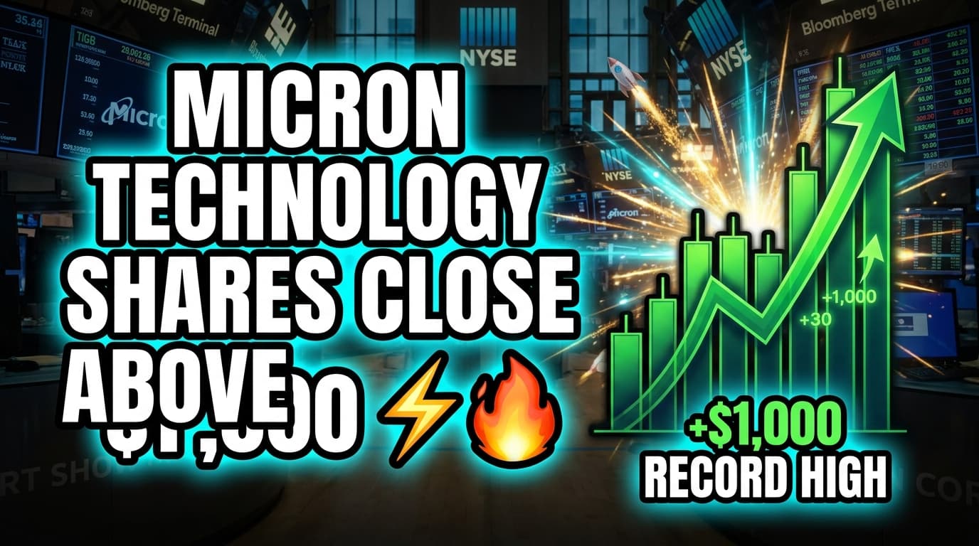 Micron Technology Shares Close Above $1,000 for First Time Since Mid-August