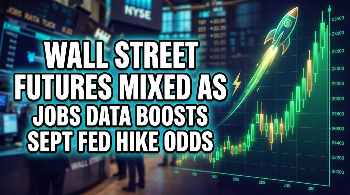 Wall Street Futures Mixed as Jobs Data Boosts Sept Fed Hike Odds