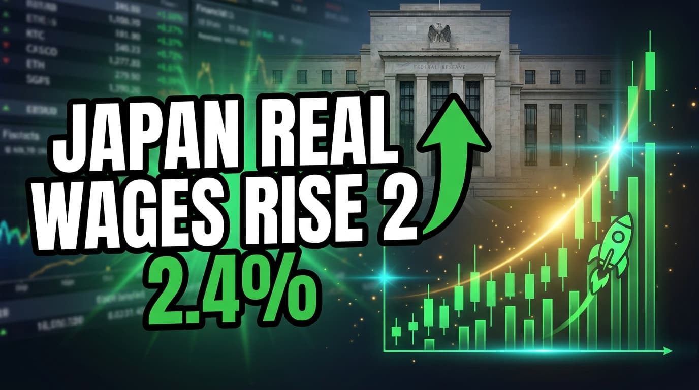 Japan Real Wages Rise 2.4% in July, Strongest Since 2021