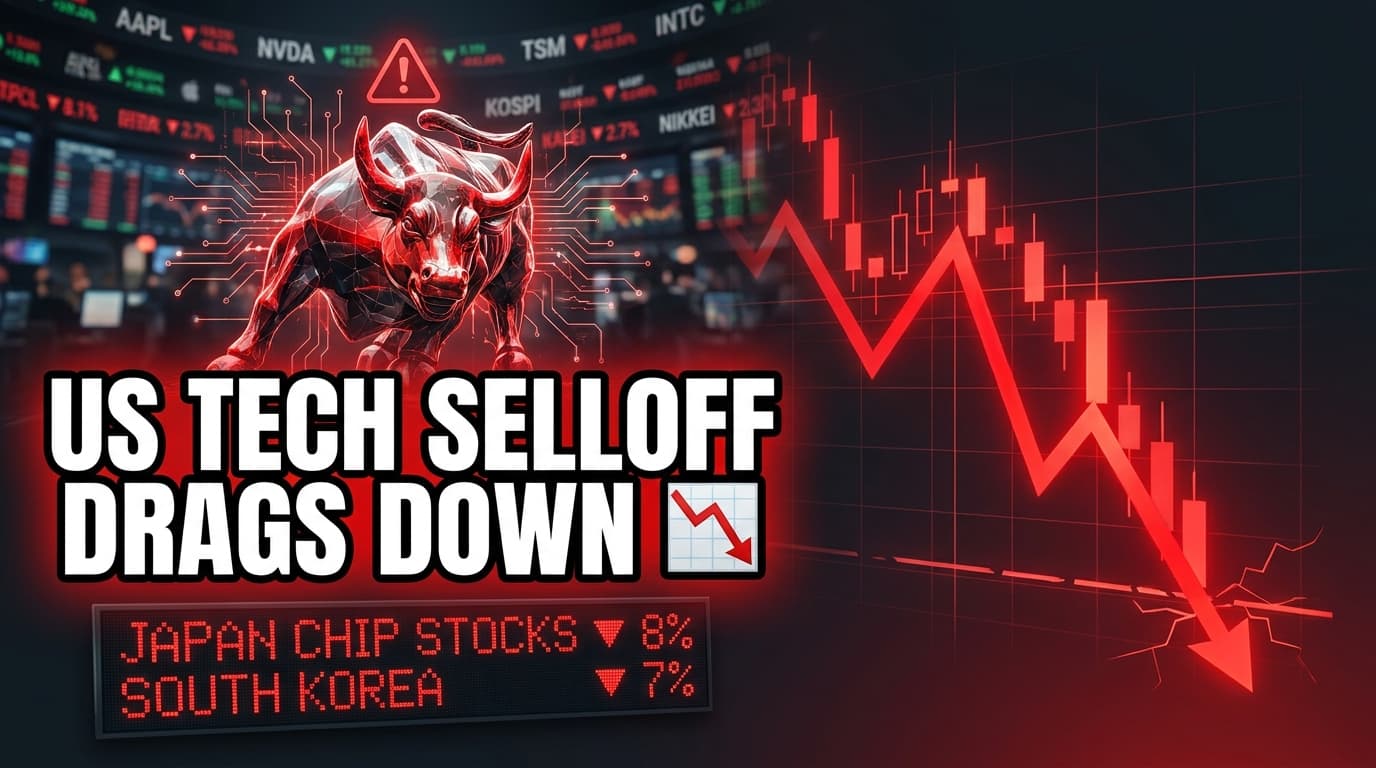 US Tech Selloff Drags Down Japan, South Korean Chip Stocks
