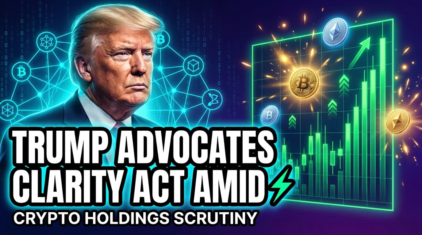 Trump Advocates CLARITY Act Amid Crypto Holdings Scrutiny