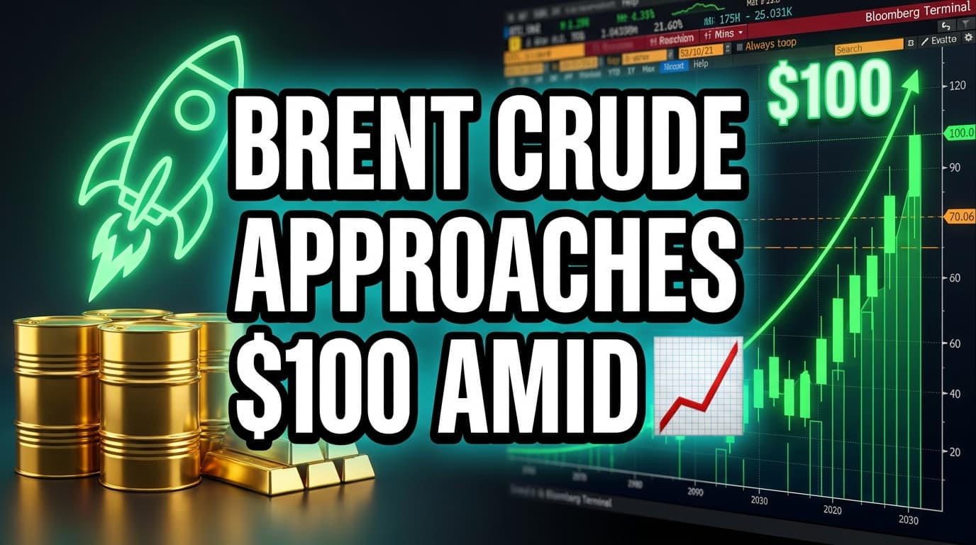 Brent Crude Approaches $100 Amid US-Iran Tensions, Supply Concerns