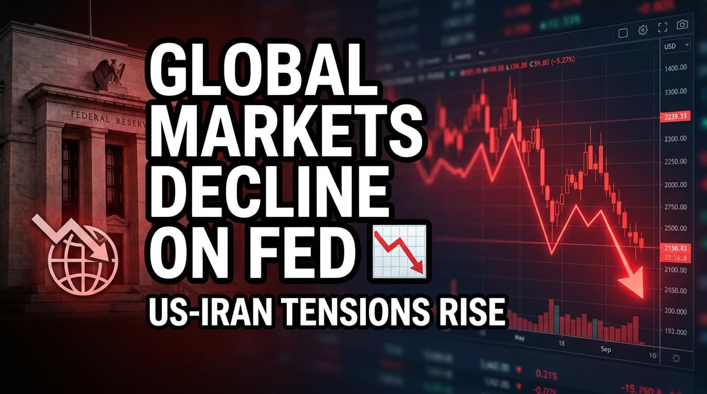 Global Markets Decline on Fed Commentary and US-Iran Tensions