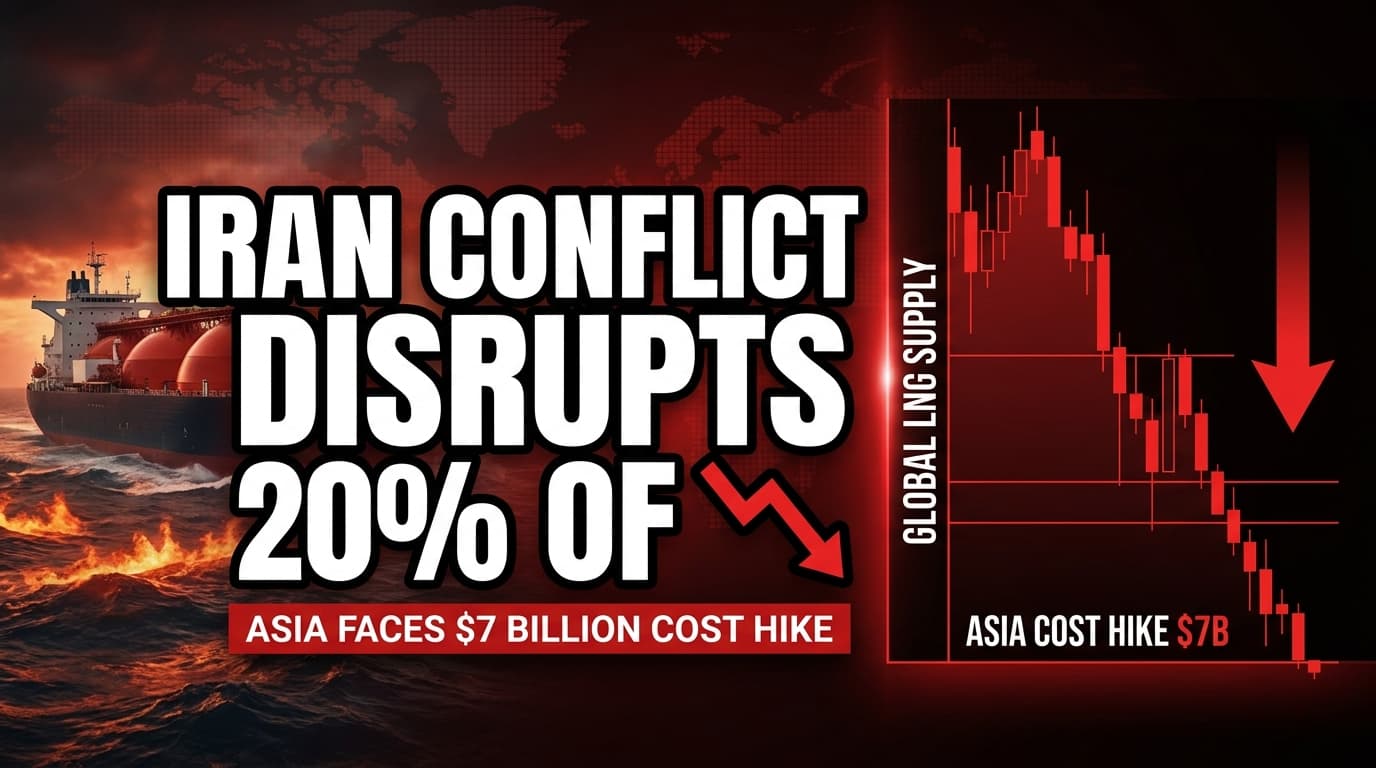 US-Iran Conflict Disrupts 20% of Global LNG Supply, Asia Faces $7 Billion Cost Hike