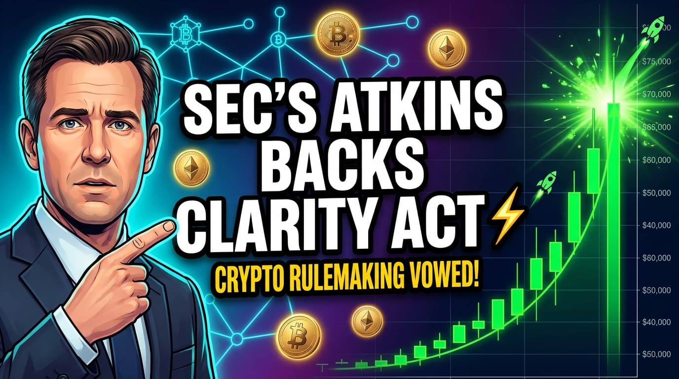 SEC's Atkins Backs Clarity Act, Vows Continued Crypto Rulemaking