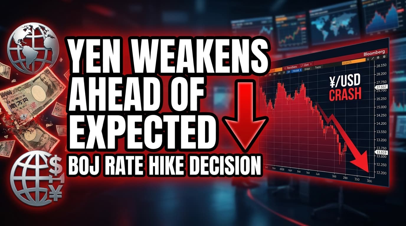 Yen Weakens Ahead of Expected BOJ Rate Hike Decision