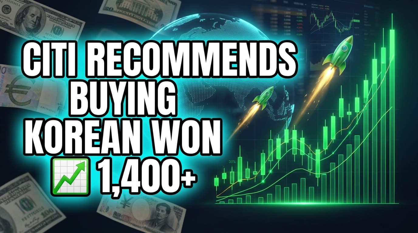 Citi Recommends Buying Korean Won Near 1,400 Per Dollar