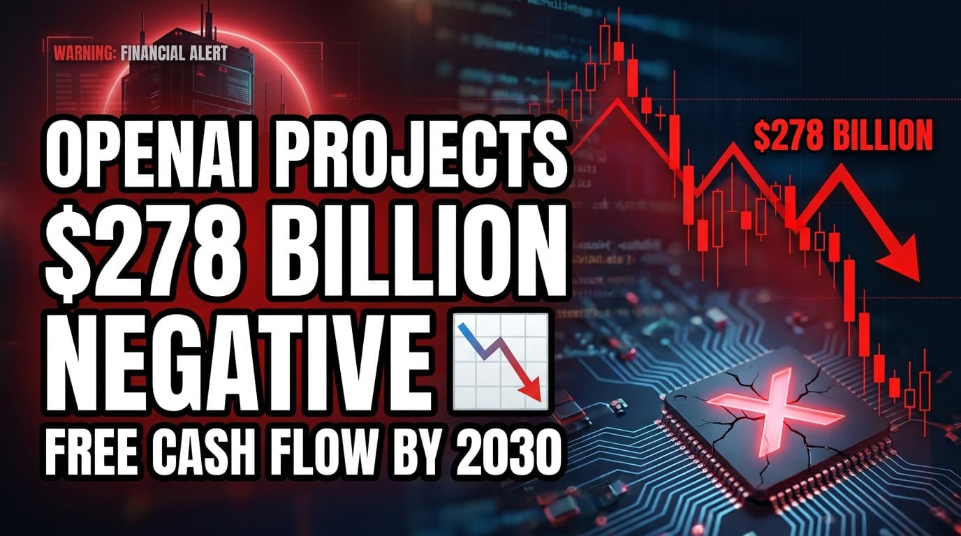 OpenAI Projects $278 Billion Negative Free Cash Flow by 2030
