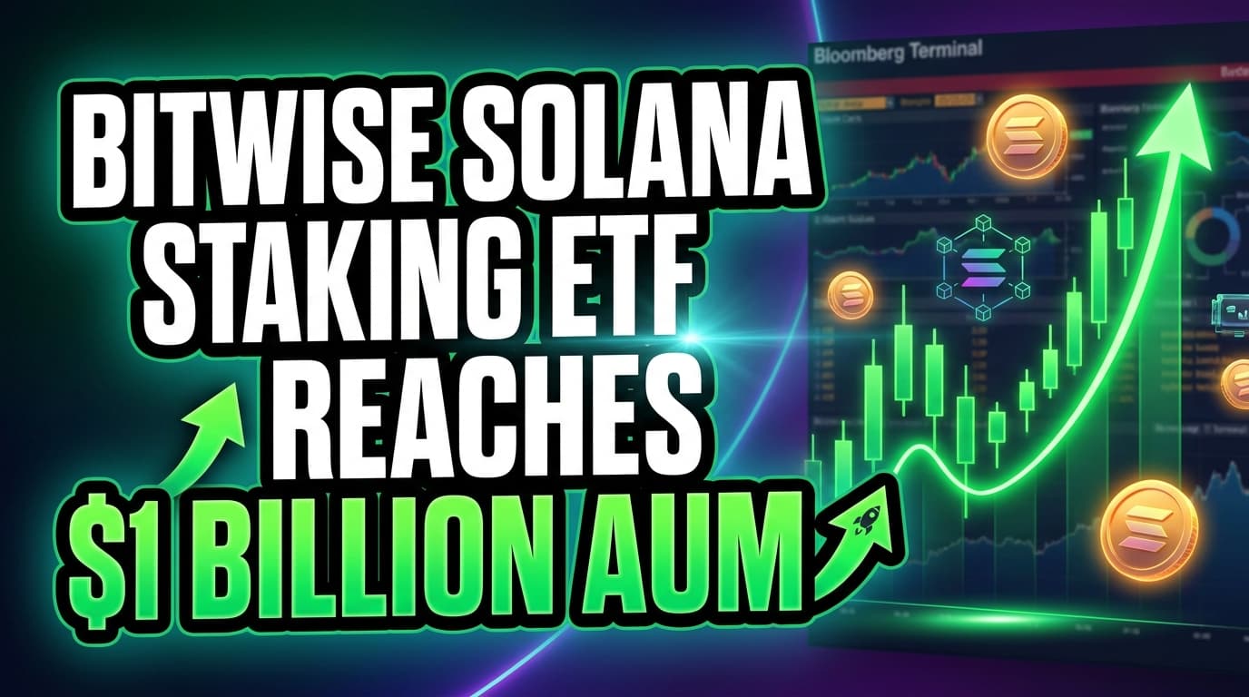 Bitwise Solana Staking ETF Reaches $1 Billion AUM on $60 Million Inflows