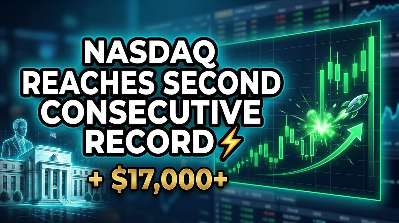 Nasdaq Reaches Second Consecutive Record Close Amid Fed Officials' Commentary