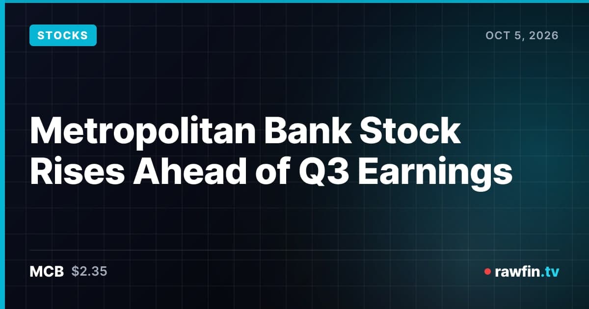 Metropolitan Bank Stock Rises Ahead of Q3 Earnings