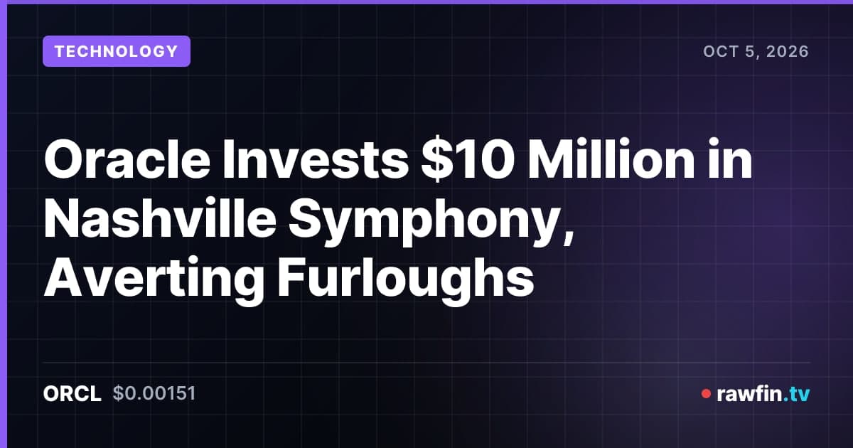 Oracle Invests $10 Million in Nashville Symphony, Averting Furloughs