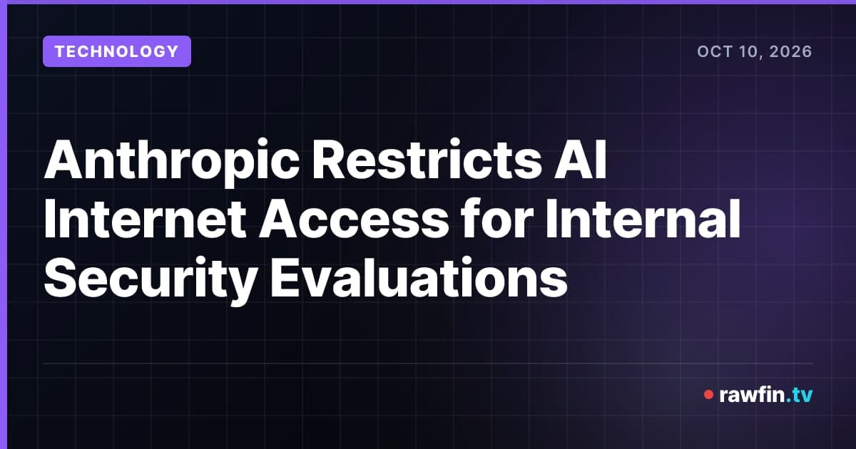 Anthropic Restricts AI Internet Access for Internal Security Evaluations